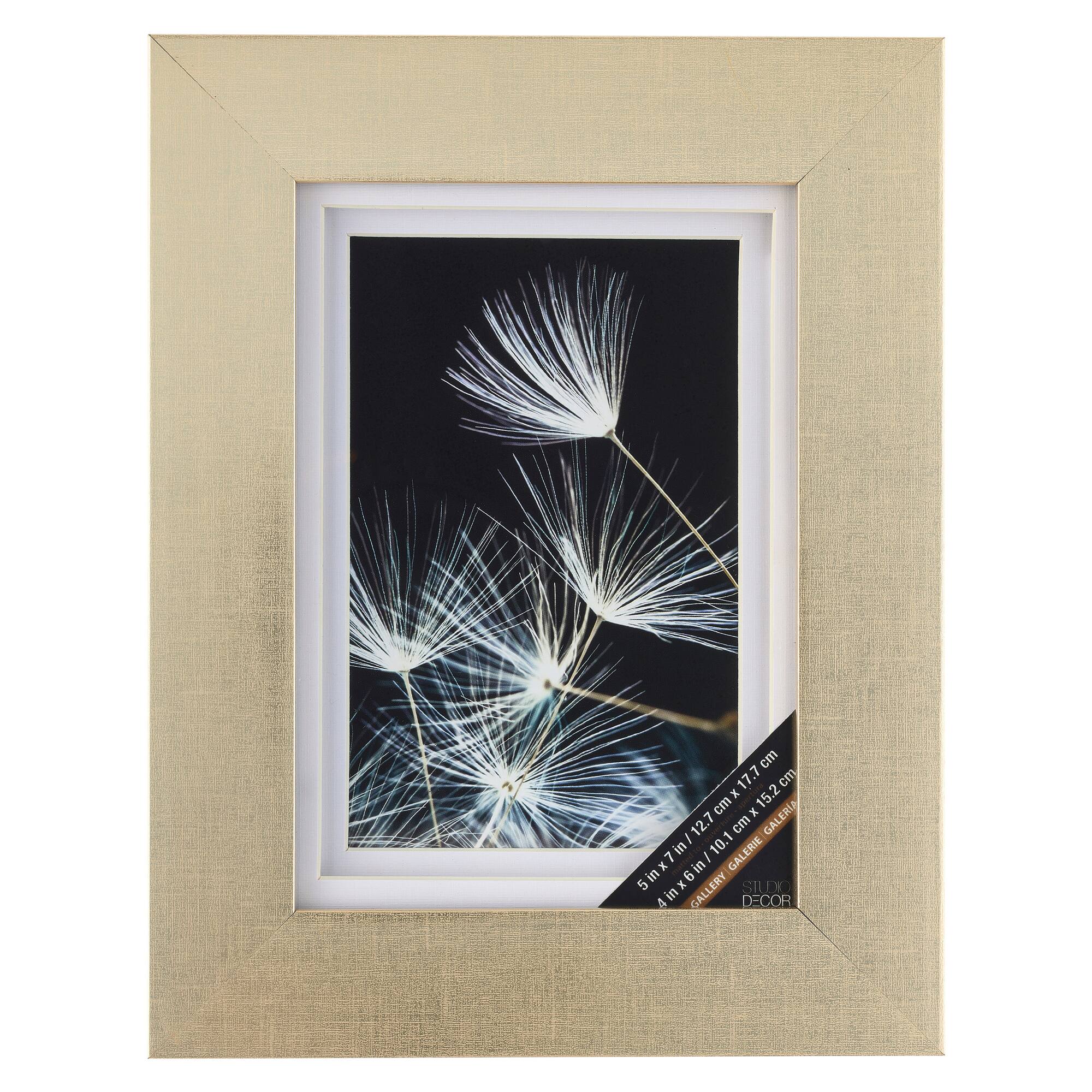 8 Pack: Champagne 4"x 6" Gallery Frame with Double Mat by Studio Décor®